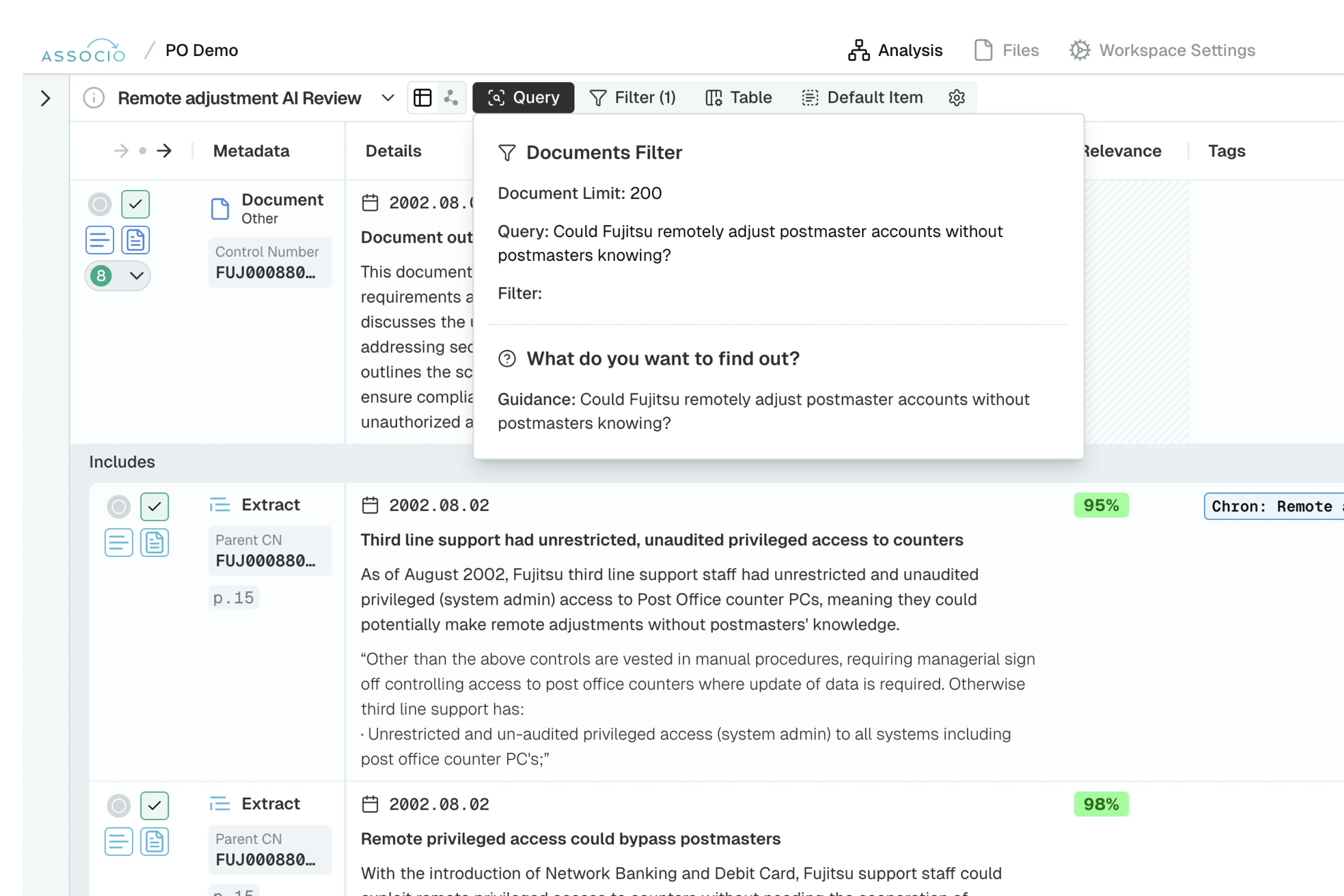 Relevant quotes in minutes